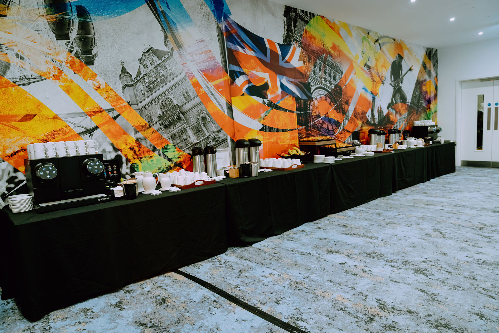 The London venue prepared for the KBC masterclass.