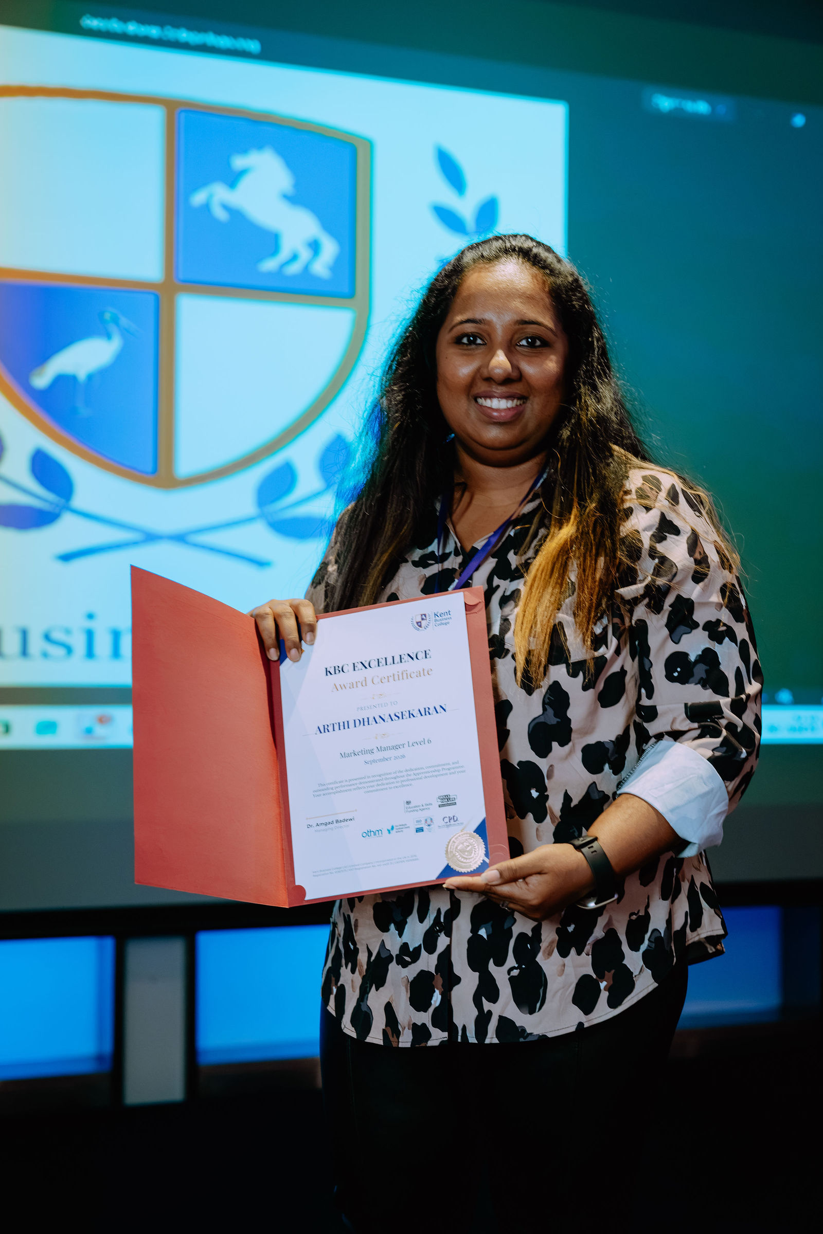 Celebrating a moment of recognition at the London Masterclass.