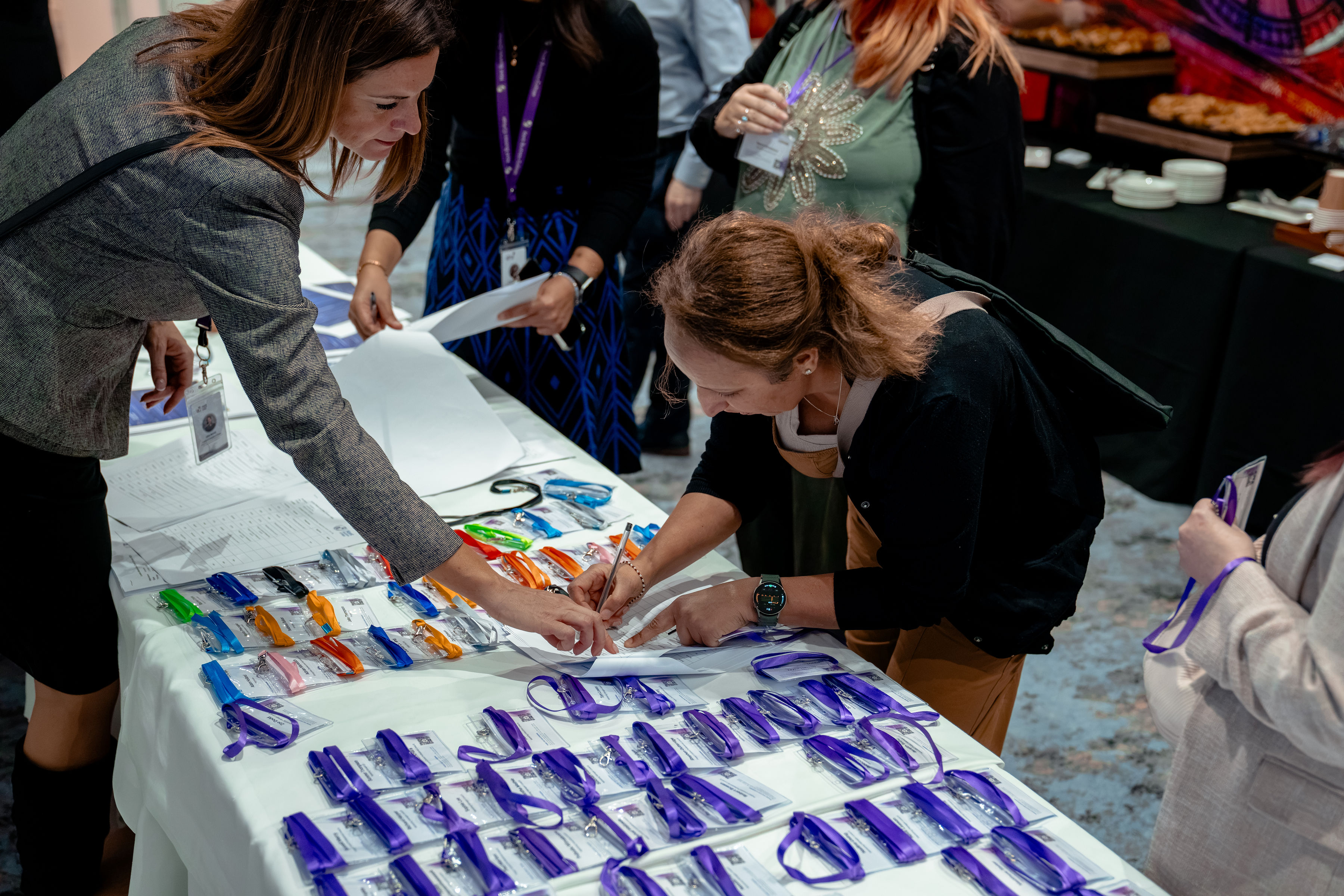 Delegates signing in at Kent Business College’s London masterclass.