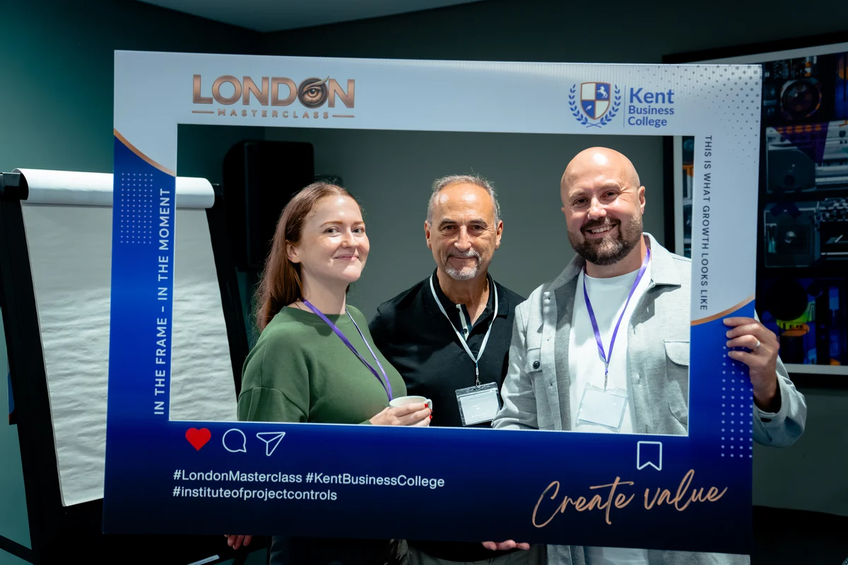 Stephen Jenner with two guests at KBC’s London Masterclass in October 2026