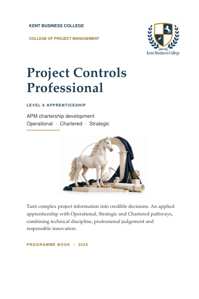 Cover of the Project Controls Professional Level 6 programme book