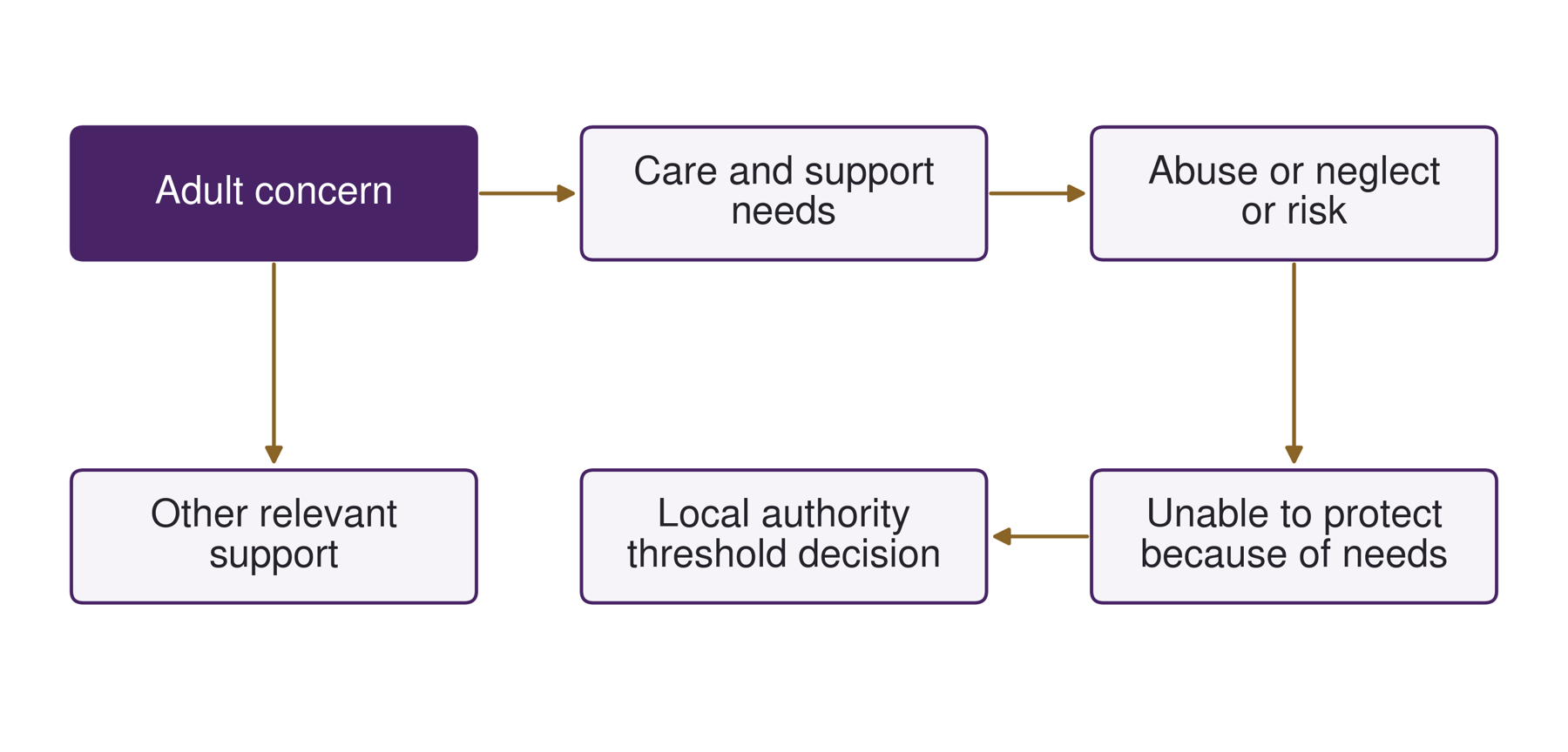 Adult safeguarding threshold and other routes